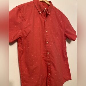 American Eagle Outfitters Red Casual Button Down Shirt